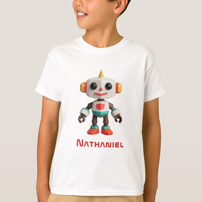 Camiseta Niños Robot Personalizables (Anverso)