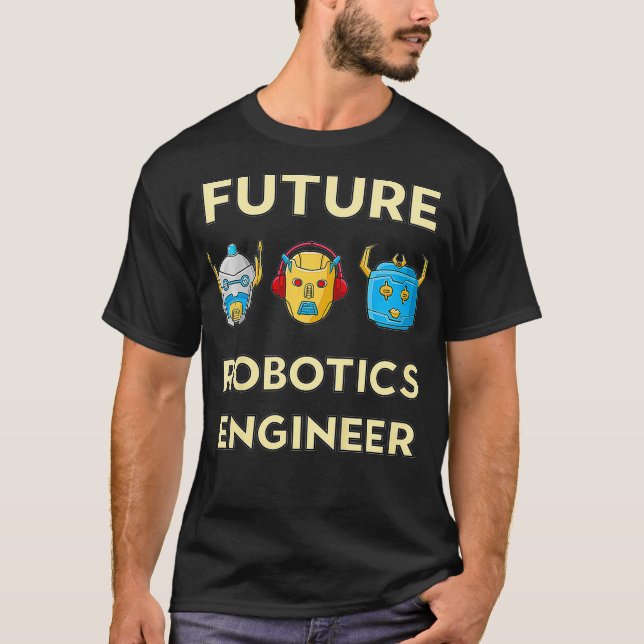 Camiseta Niños Robots para niños Futuro Ingeniero de Robóti (Anverso)