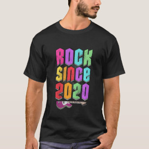 Camiseta Niños Rockeando Desde 2020 Tema Guitarra