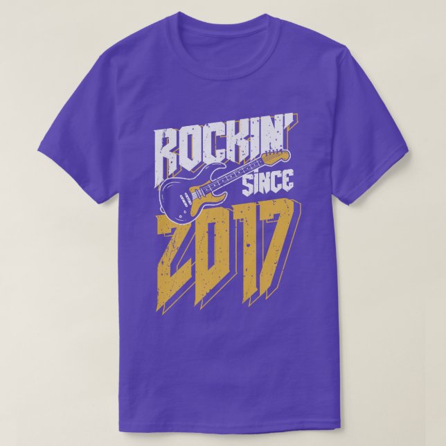 Camiseta Niños Rockin' desde 2017 Ventilador de Música de R (Diseño del anverso)
