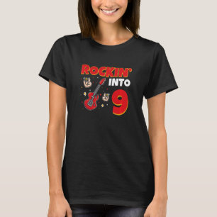 Camiseta Niños Rockin En Guitarra Rockstar 9 Años Noveno