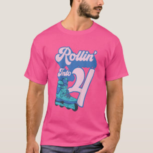 Camiseta Niños rodando en 4 patinaje de patinaje sobre rued