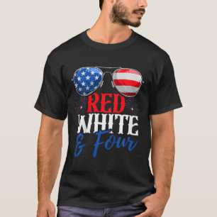 Camiseta Niños Rojos Blancos Y Cuatro De Julio Fiesta De Cu