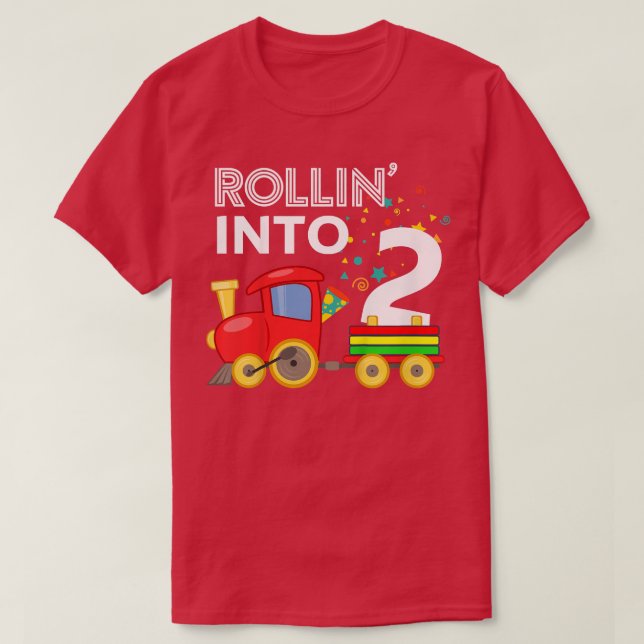 Camiseta Niños Rollin' en el tren Segundo Fiesta de Cumplea (Diseño del anverso)