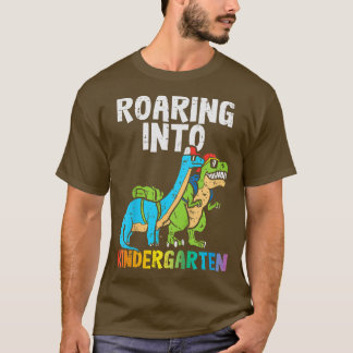 Camiseta Niños rugiendo en el jardín de infancia Dinosaurio