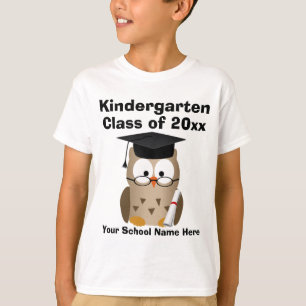 Camiseta Niños sabios de encargo del búho de la graduaci