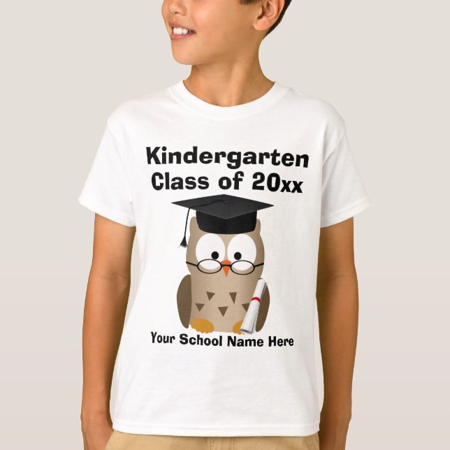 Camiseta Niños sabios de encargo del búho de la graduación (Anverso)