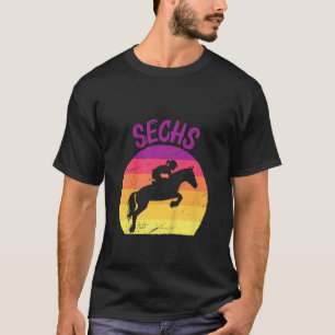 Camiseta Niños saltando montando 6 años Sexto caballo de cu