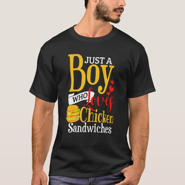Camiseta Niños Sandwich de pollo Niños Chicken Burger (Anverso)