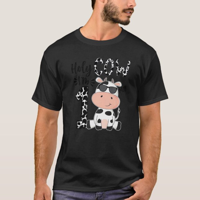 Camiseta Niños Santo Vaca Soy un niño de cumpleaños primer  (Anverso)