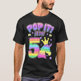Camiseta Niños se portan 5 Chicas de cumpleaños niños de 5