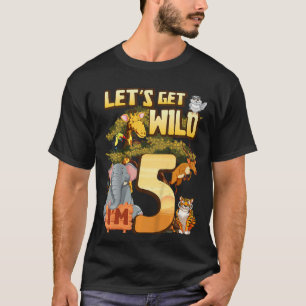 Camiseta Niños Seamos salvajes Soy 5 Animal Zoo de Safari
