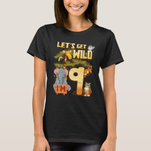 Camiseta Niños Seamos salvajes, soy 9 Animal Zoológico de S