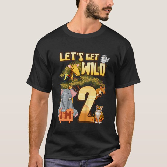 Camiseta Niños Seamos salvajes Soy animal de zoológico anim (Anverso)