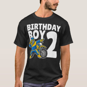 Camiseta Niños Segundo cumpleaños Dabbing Motocross Bike Bo