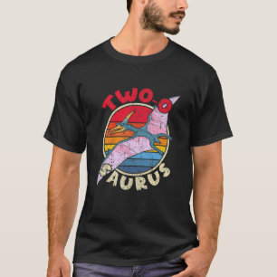 Camiseta Niños Segundo Cumpleaños Dos O Saurus I Pterodacty