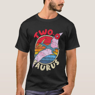 Camiseta Niños Segundo Cumpleaños Dos O Saurus I Pterodacty