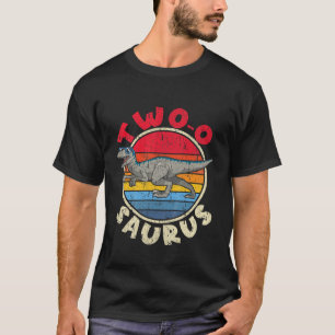 Camiseta Niños Segundo Cumpleaños Dos O Saurus I Velocirapt
