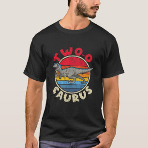 Camiseta Niños Segundo Cumpleaños Dos O Saurus I Velocirapt