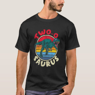 Camiseta Niños Segundo cumpleaños Dos O Saurus Tyrannosauru
