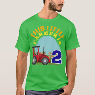 Camiseta Niños Segundo Cumpleaños Este Pequeño Agricultor E