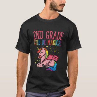 Camiseta Niños Segundo Grado De Unicornio Magico Primer Día