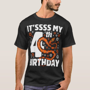 Camiseta Niños Serpiente de 4 años Boa Pytho, Fiesta de cua