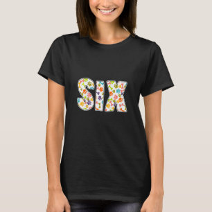 Camiseta Niños Sexto Chicas Mascota de Niños de 6 Años Impr
