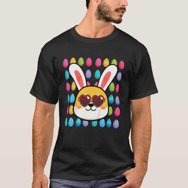 Camiseta Niños Shiba Inu Bunny Ears Easter Day Cute Dog Pup (Anverso)