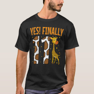 Camiseta Niños Sí Finalmente 11 Once Fiesta de Cumpleaños 1