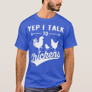 Camiseta Niños Si Hablo Con Pollos, Pollos Granjeros Gracio