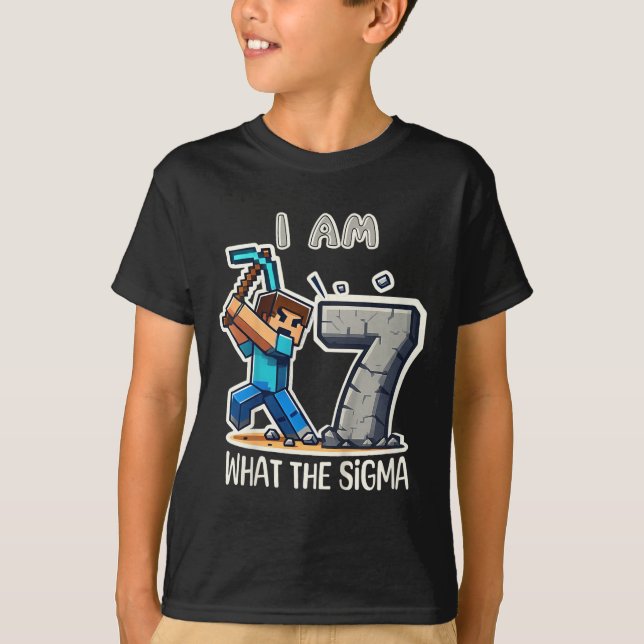 Camiseta Niños Sigma Pixel de 7 años Birt (Anverso)