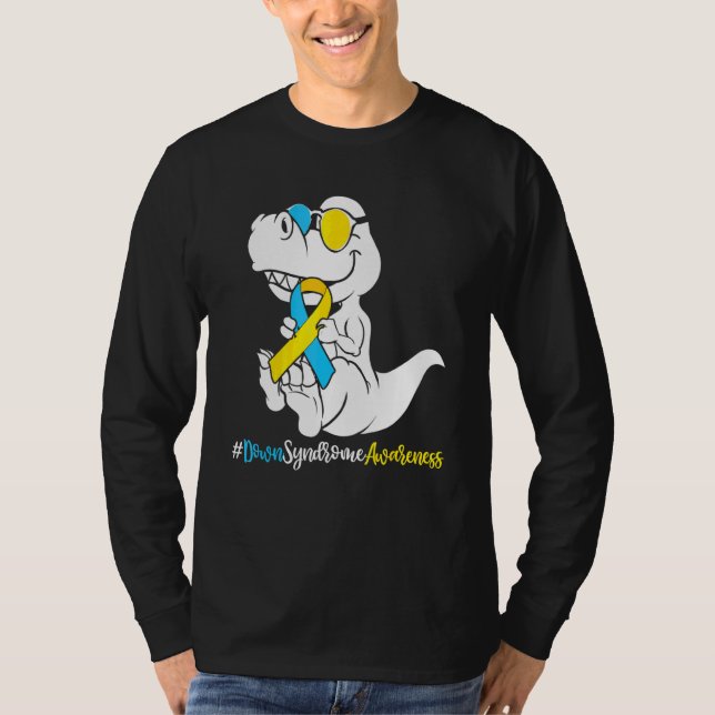 Camiseta Niños Síndrome de Down T Rex Dinosaur Trisomy T2 (Anverso)