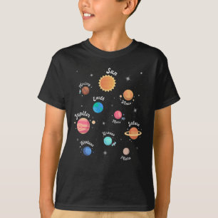 Camiseta Niños Sistema Solar Planetas Conocimiento Espacio