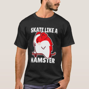 Camiseta Niños Skateboard Hamster Tee Para Chicas Y Niños
