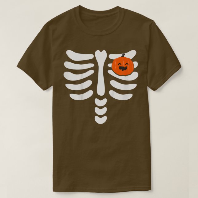 Camiseta Niños Skeleton Calabaza Corazón Halloween Chaqueta (Diseño del anverso)
