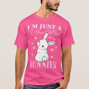 Camiseta Niños, sólo soy un Chica de 10 años que ama a los 