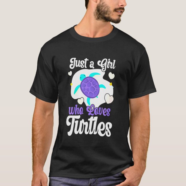 Camiseta Niños Sólo Un Chica Que Ama La Playa De Las Tortug (Anverso)