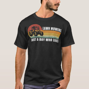 Camiseta Niños sólo un chico que ama la tala de césped