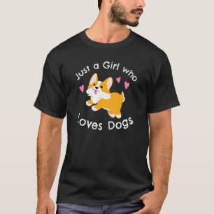 Camiseta Niños SOLO UNA NIÑA QUE AMA A LOS PERROS Corgi Cac