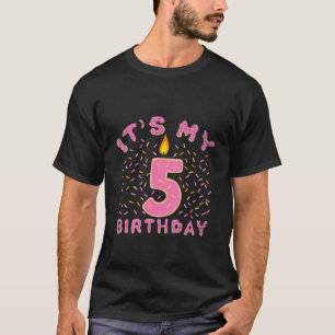 Camiseta Niños son mis Chicas de quinto cumpleaños, donut d
