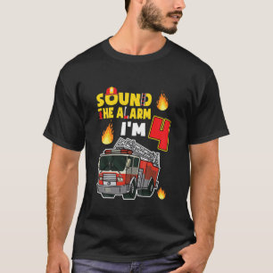 Camiseta Niños Sonan La Alarma Que Tengo 4 Pequeños Bombero