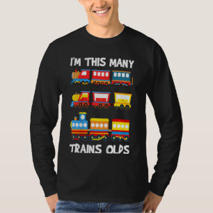 Camiseta Niños Soy De Tantos Trenes Cumpleaños Niño Niña 3 