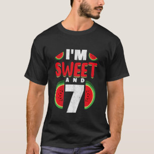 Camiseta Niños, soy dulce y melón de agua de 7 años, 7 años