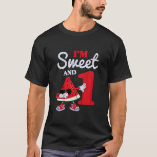 Camiseta Niños, soy dulce y una sandía de 1 año Melón 1.ª