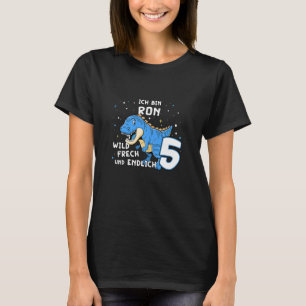 Camiseta Niños soy Ron finalmente 5 Dino Azul TRex Niños Al