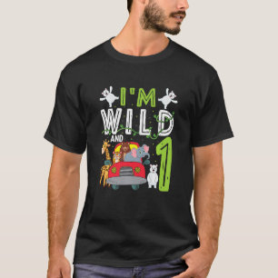 Camiseta Niños, soy salvaje y un zoológico Safari tema anim