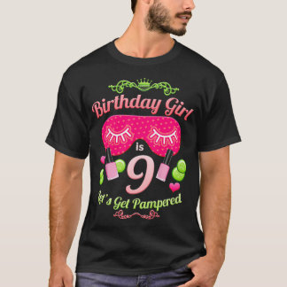 Camiseta Niños SPA Chicas del partido de cumpleaños 9 años