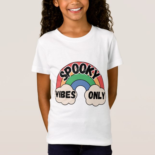 Camiseta Niños Spooky Vibes arco iris solo Toddler Hallowee (Anverso)