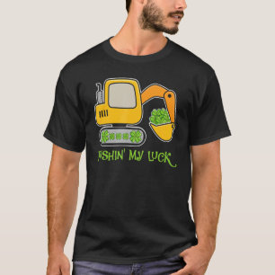 Camiseta Niños St Patricks Día Crane Cruck Construcción Tod